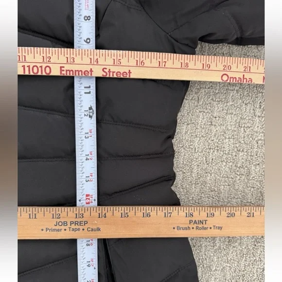 JESSICA SIMPSON Women's XS Hooded Puffer Long Black Zip-Up Jacket Winter Coat - Picture 11 of 14